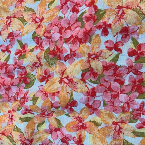 J. Jill Love 100% Linen Sleeveless Coral Floral Dress. Size Small. - Picture 10 of 12